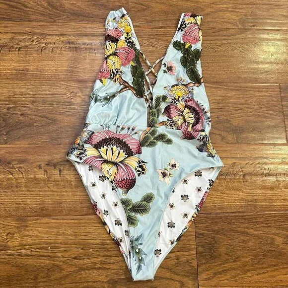 Agua Bendita Becca Varenna Reversible One Piece Swimsuit Large - Picture 6 of 11